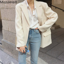 Load image into Gallery viewer, Mozulevat Loose Outerwear Women Suit Jacket Spring Summer Female Jacke  2020 Elegant Chic Single-breasted Women Blazer Femme
