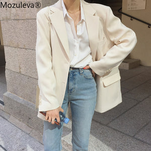 Mozulevat Loose Outerwear Women Suit Jacket Spring Summer Female Jacke  2020 Elegant Chic Single-breasted Women Blazer Femme