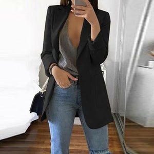 Ladies Blazer Long Sleeve Blaser Women Suit jacket Female Feminine Blazer Femme Khaki Gray Black Blazer Autumn